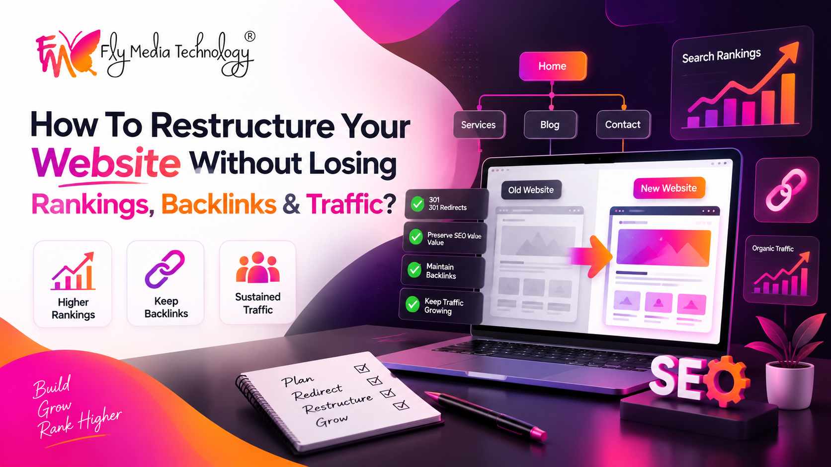 How To Restructure Your Website Without Losing Rankings, Backlinks & Traffic?